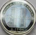 1 dolar 2003 oz uncja SREBRO World Trade Center