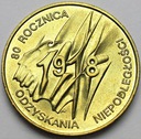 2 zł, złote 1998 Niepodległość