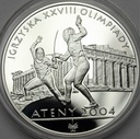 10 zł złotych 2004 Ateny Szermierka PIĘKNA POŁYSK