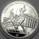 10 zł złotych 2004 Ateny Szermierka