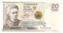 WZÓR 20 zł 2011 Skłodowska-Curie BARDZO RZADKI