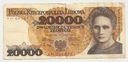 1989 20000 20.000 zł złotych Skłodowska seria AH