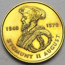 2 zł, złote 1996 Zygmunt II August PIĘKNA POŁYSK