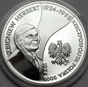 10 zł złotych 2008 Zbigniew Herbert PIĘKNA POŁYSK