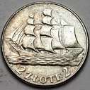 2 zł złote 1936 Żaglowiec Żaglówka Statek ŁADNA