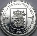 200000 zł 1993 Szczecin Nadanie Praw Miejskich