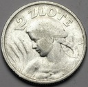 2 zł złote 1924 Kobieta i kłosy, żniwiarka, róg