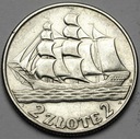 2 zł złote 1936 Żaglowiec Żaglówka Statek