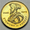 2 zł, złote 1996 Zygmunt II August BARDZO ŁADNA