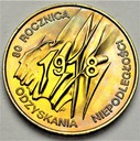 2 zł, złote 1998 Niepodległość