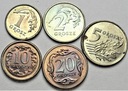 LOT 1 2 5 10 20 groszy 1999