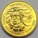 2 zł, złote 1998 Adam Mickiewicz
