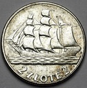 2 zł złote 1936 Żaglowiec Żaglówka Statek