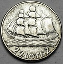 2 zł złote 1936 Żaglowiec Żaglówka Statek