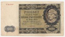 1940 500 zł Pięćset Złotych seria A Góral