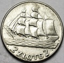 2 zł złote 1936 Żaglowiec Żaglówka Statek