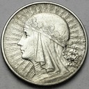10 zł złotych 1932 Głowa kobiety, babka, Polonia