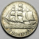 2 zł złote 1936 Żaglowiec Żaglówka Statek