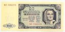 1948 20 zł Dwadzieścia Złotych, seria KE PIECZĄTKA