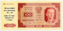 1948 100 zł Sto Złotych, seria KR PIECZĄTKA