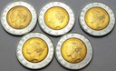 Włochy LOT 5x 500 Lirów 1997 Policja MENNICZE nr64