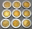 Włochy LOT 9x 500 Lirów 1994 Pacioli MENNICZE nr94