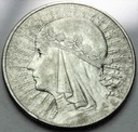10 zł złotych 1933 Głowa kobiety, babka, Polonia