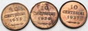 San Marino LOT 3x 10 Centesimi 1935 1936 1937 nr99
