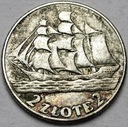 2 zł złote 1936 Żaglowiec Żaglówka Statek