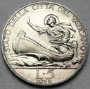 Watykan 5 Lirów 1939 Pius XII