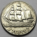 2 zł złote 1936 Żaglowiec Żaglówka Statek