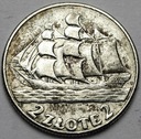 2 zł złote 1936 Żaglowiec Żaglówka Statek