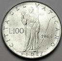 Watykan 100 Lirów 1964 Paweł VI