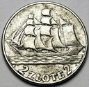 2 zł złote 1936 Żaglowiec Żaglówka Statek