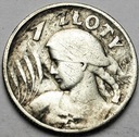 1 zł złoty 1925 Kobieta i kłosy, żniwiarka, kropka