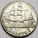 2 zł złote 1936 Żaglowiec Żaglówka Statek