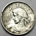 1 zł złoty 1925 Kobieta i kłosy, żniwiarka, kropka