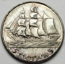 5 zł złotych 1936 Żaglowiec Żaglówka Statek