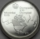 Kanada 5 Dolarów SREBRO 1976 Montreal