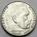 Niemcy 2 marki 1937 Hindenburg SREBRO ŁADNA