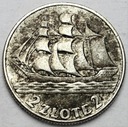 2 zł złote 1936 Żaglowiec Żaglówka Statek SREBRO