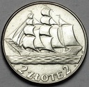 2 zł złote 1936 Żaglowiec Żaglówka Statek ŁADNY