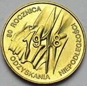 2 zł, złote 1998 Niepodległość