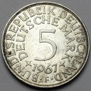 Niemcy 5 Marek, Mark 1967 F SREBRO