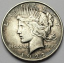 USA 1 dolar USA 1922 Peace SREBRO