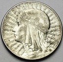 5 zł złotych 1934 Głowa kobiety, Polonia, babka