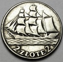 2 zł złote 1936 Żaglowiec Żaglówka Statek