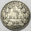 Niemcy 1/2 Marki 1905 SREBRO