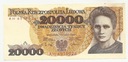 1989 20000 20.000 zł złotych Skłodowska seria AH