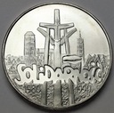 100000 zł złotych 1990 Solidarność TYP A SREBRO